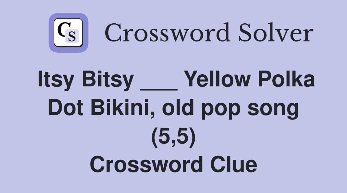 Itsy Bitsy Yellow Polka Dot Bikini old pop song 5 5